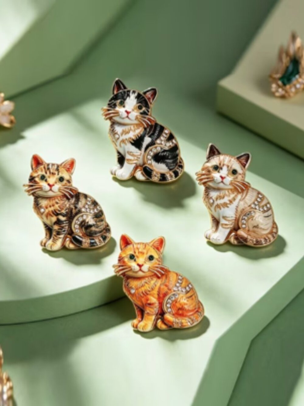 🍏50% OFF/3+...Assorted Color Decorative Cat Brooch